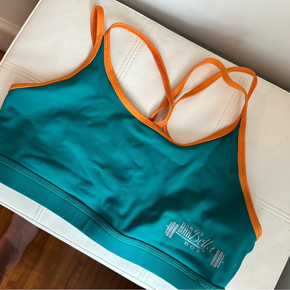 Teal and Orange Sports Bra